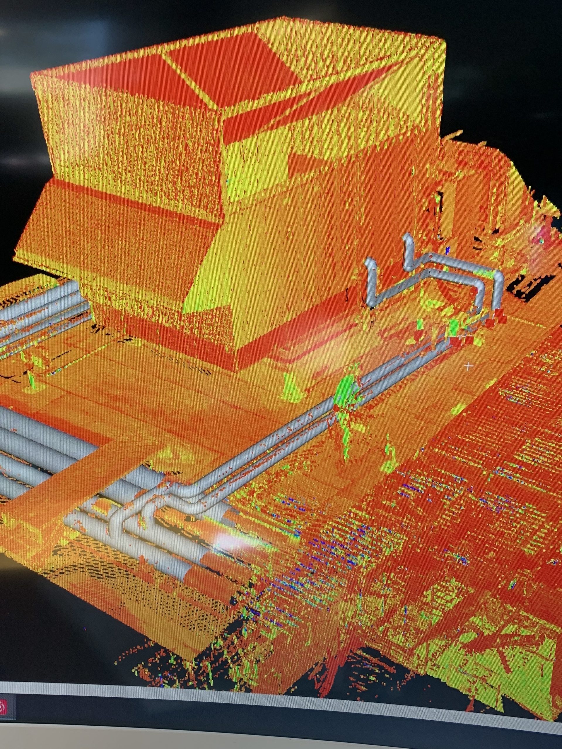 LASER SCAN WITH 3D MODEL ELEMENTS